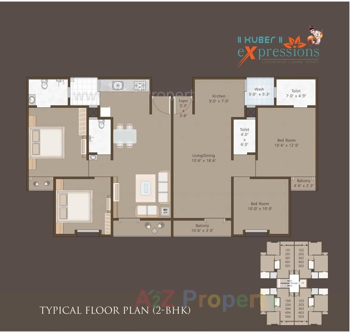 Layout of real estate project Kuber Expressions located at Ratanpur, Vadodara, Gujarat