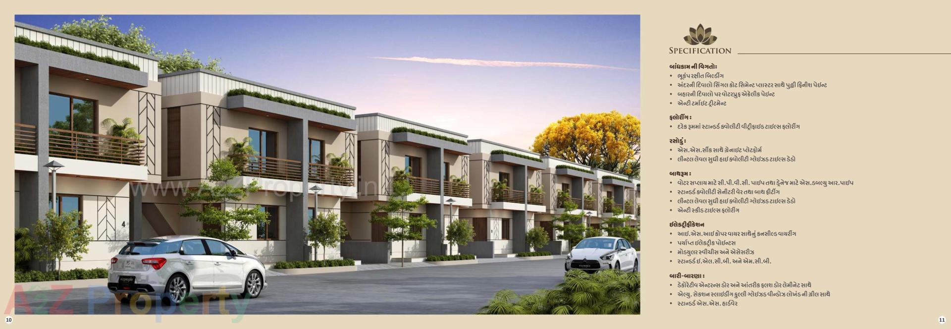 3D Elevation of real estate project Kuber Ishwar City located at Karjan, Vadodara, Gujarat