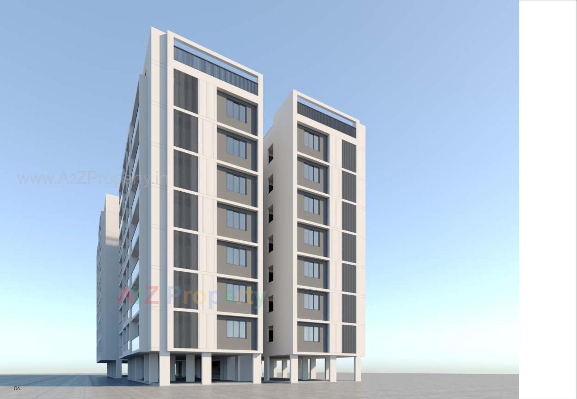 3D Elevation of real estate project Kunj Plaza located at Kasba, Vadodara, Gujarat