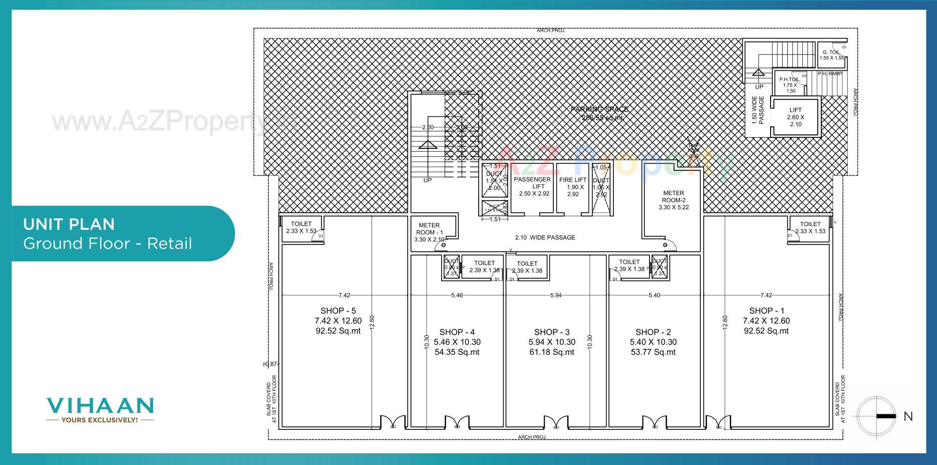Layout of real estate project L T Realty Vihaan located at Nizampura, Vadodara, Gujarat