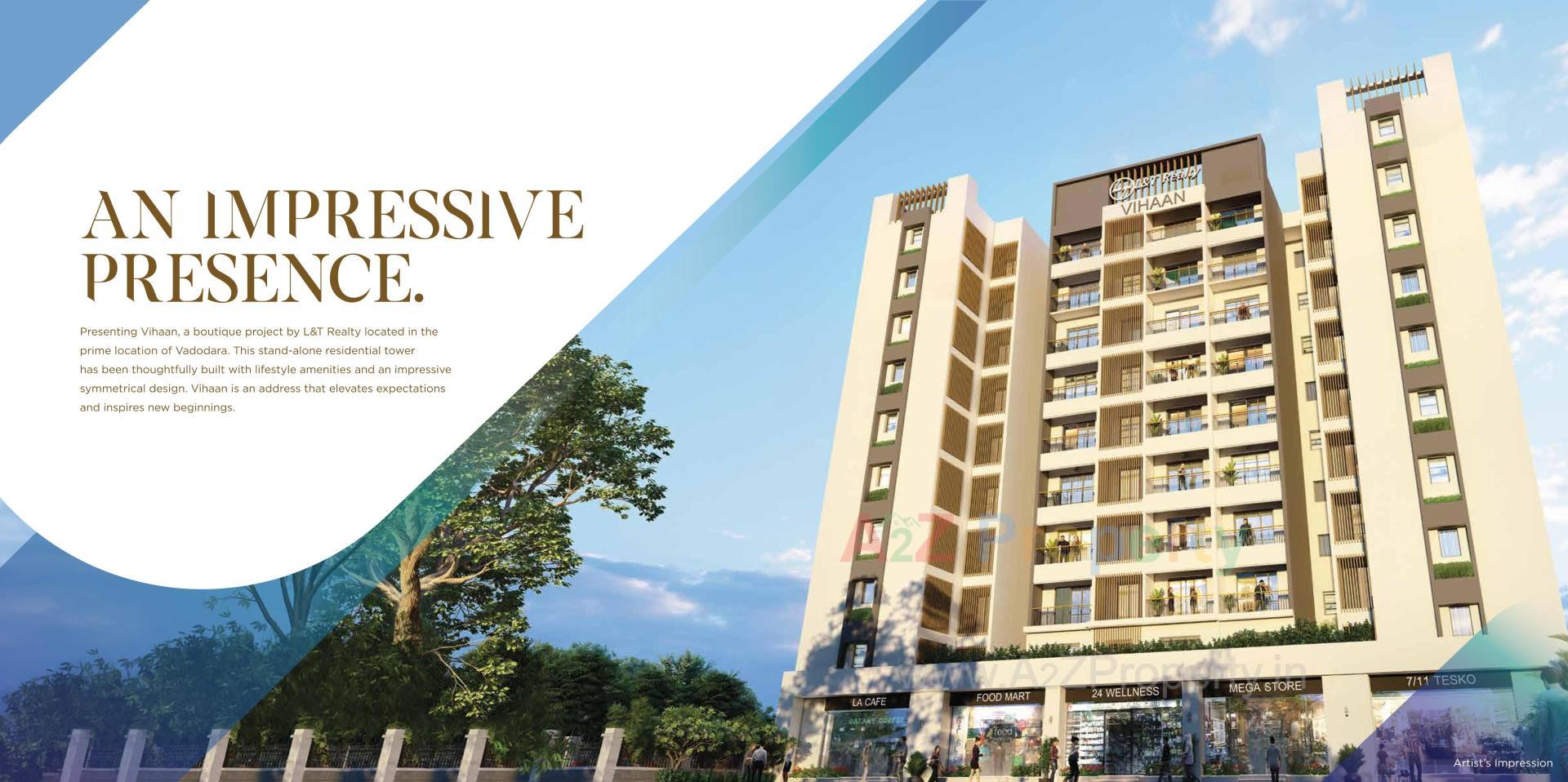 3D Elevation of real estate project L T Realty Vihaan located at Nizampura, Vadodara, Gujarat