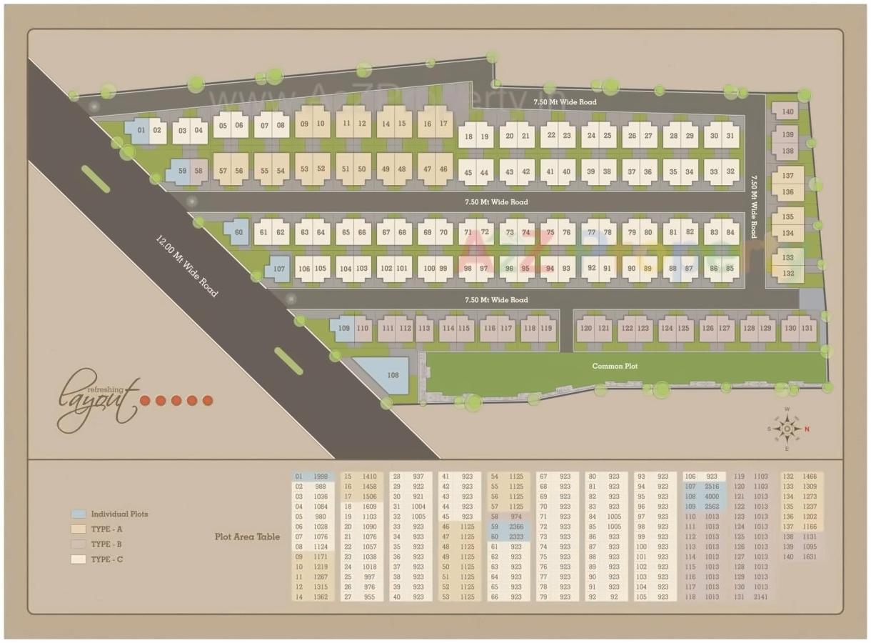 Layout of real estate project Labh Bunglow located at Bill, Vadodara, Gujarat