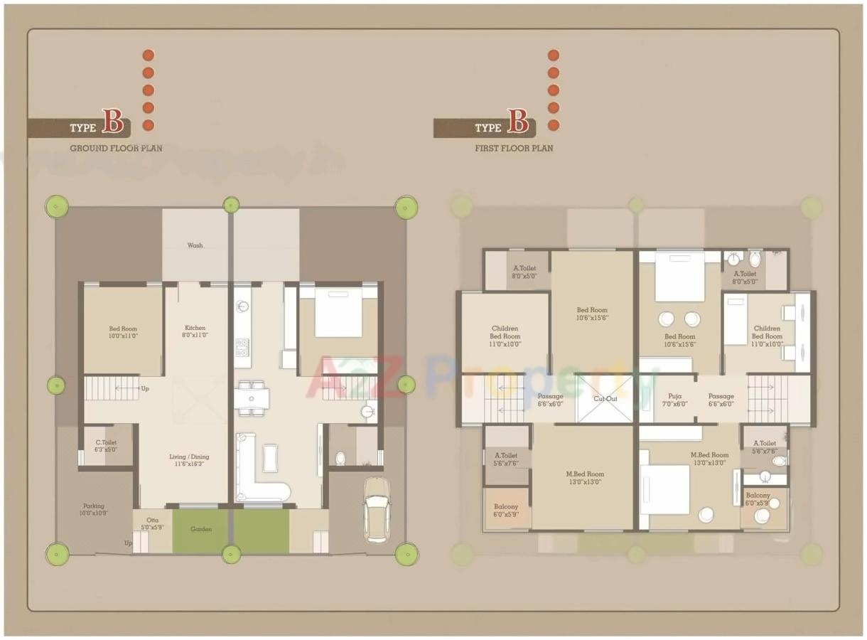Layout of real estate project Labh Bunglow located at Bill, Vadodara, Gujarat