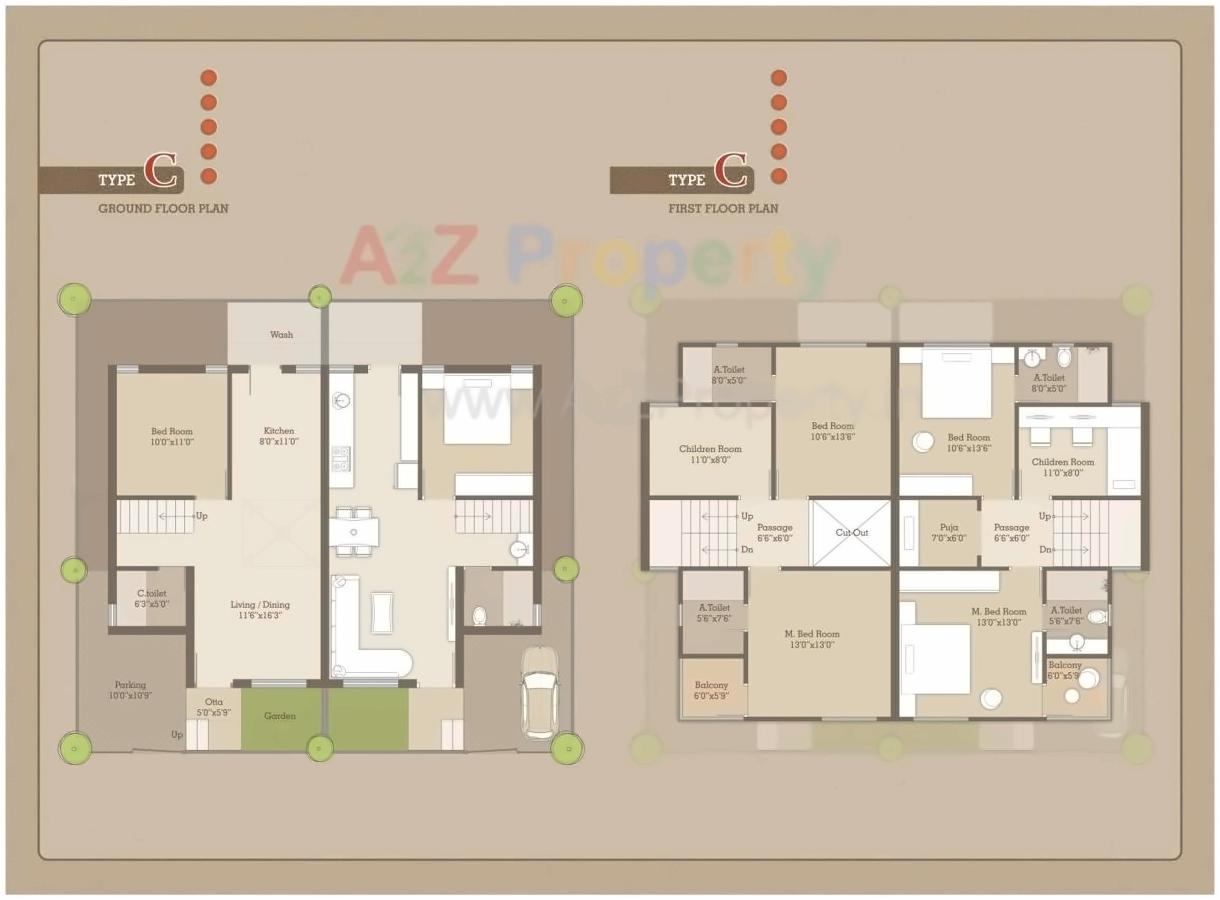 Layout of real estate project Labh Bunglow located at Bill, Vadodara, Gujarat