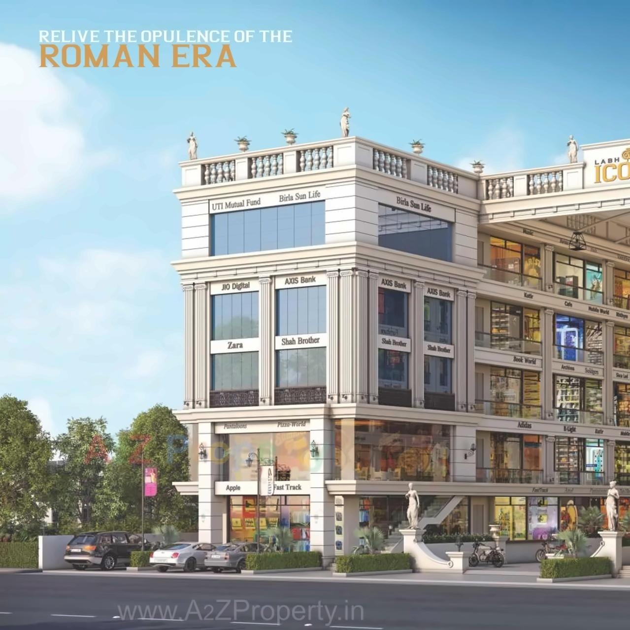 3D Elevation of real estate project Labh Icon located at Gotri, Vadodara, Gujarat