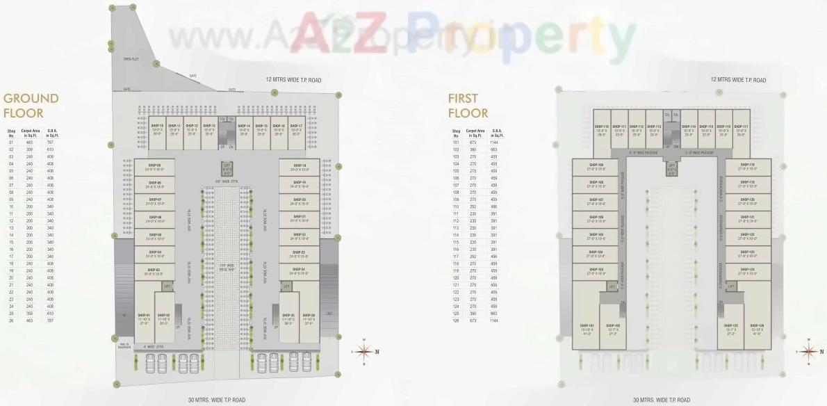 Layout of real estate project Labh Icon located at Gotri, Vadodara, Gujarat