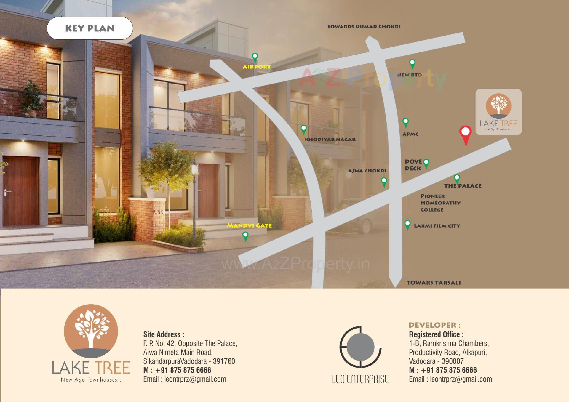  of real estate project Lake Tree located at Waghodiya, Vadodara, Gujarat