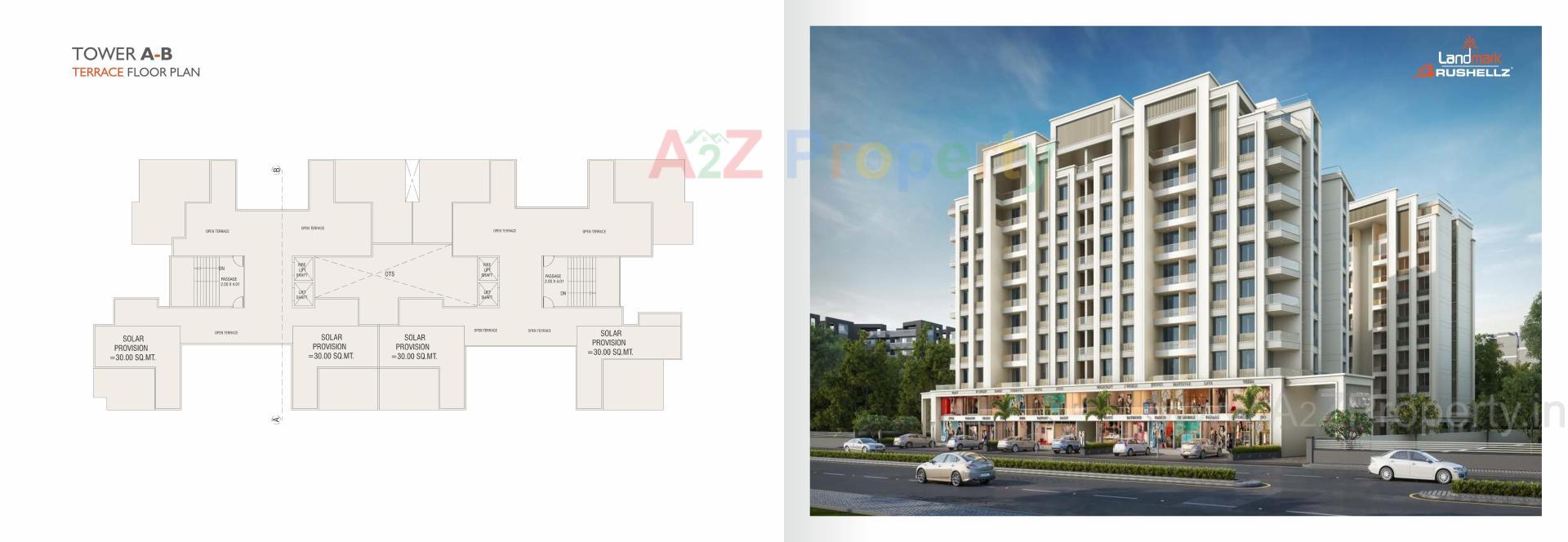 3D Elevation of real estate project Landmark Brushellz located at Tandalja, Vadodara, Gujarat