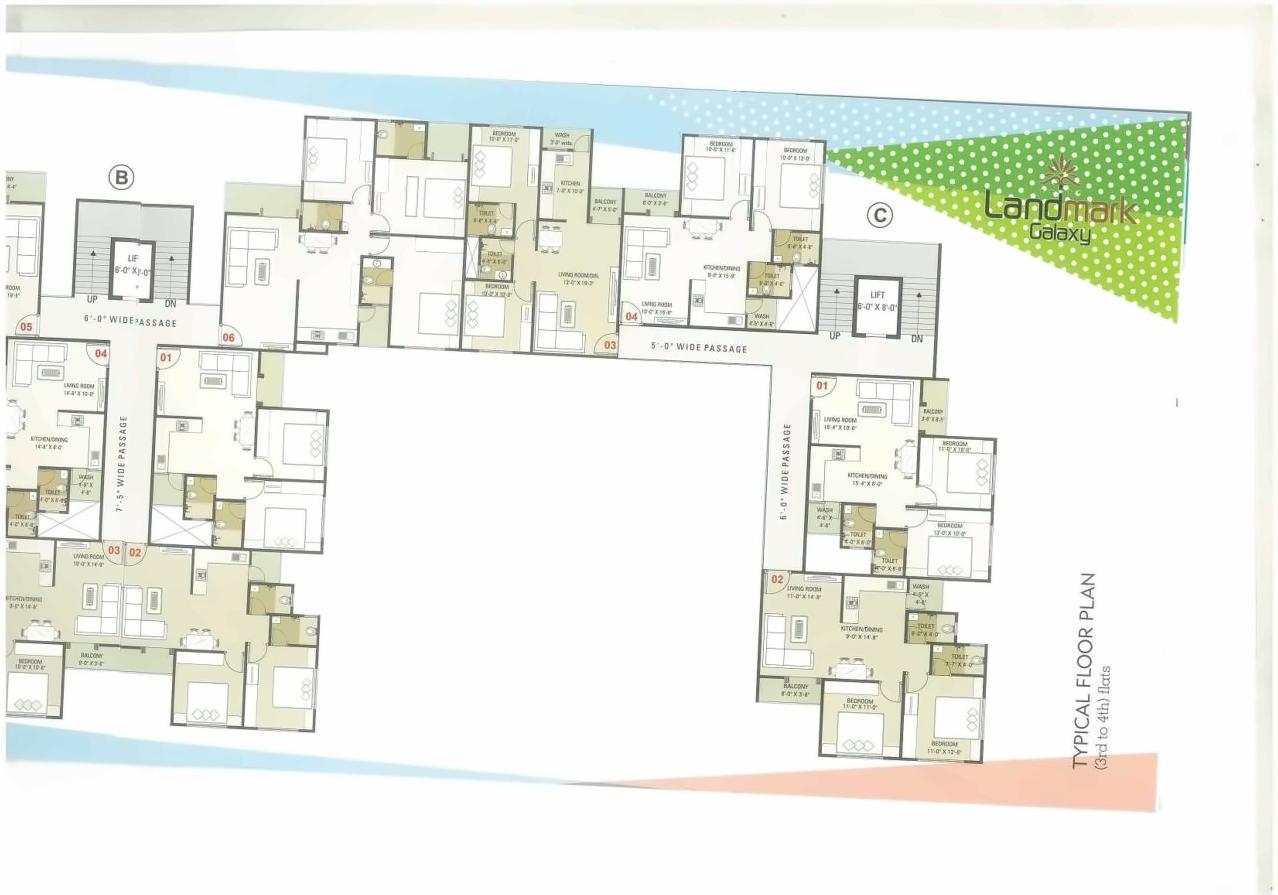 Layout of real estate project Landmark Galaxy located at Tandalaja, Vadodara, Gujarat