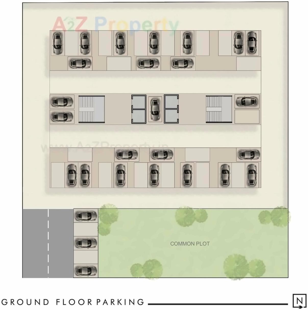 Layout of real estate project Landmark Prime located at Tandalja, Vadodara, Gujarat