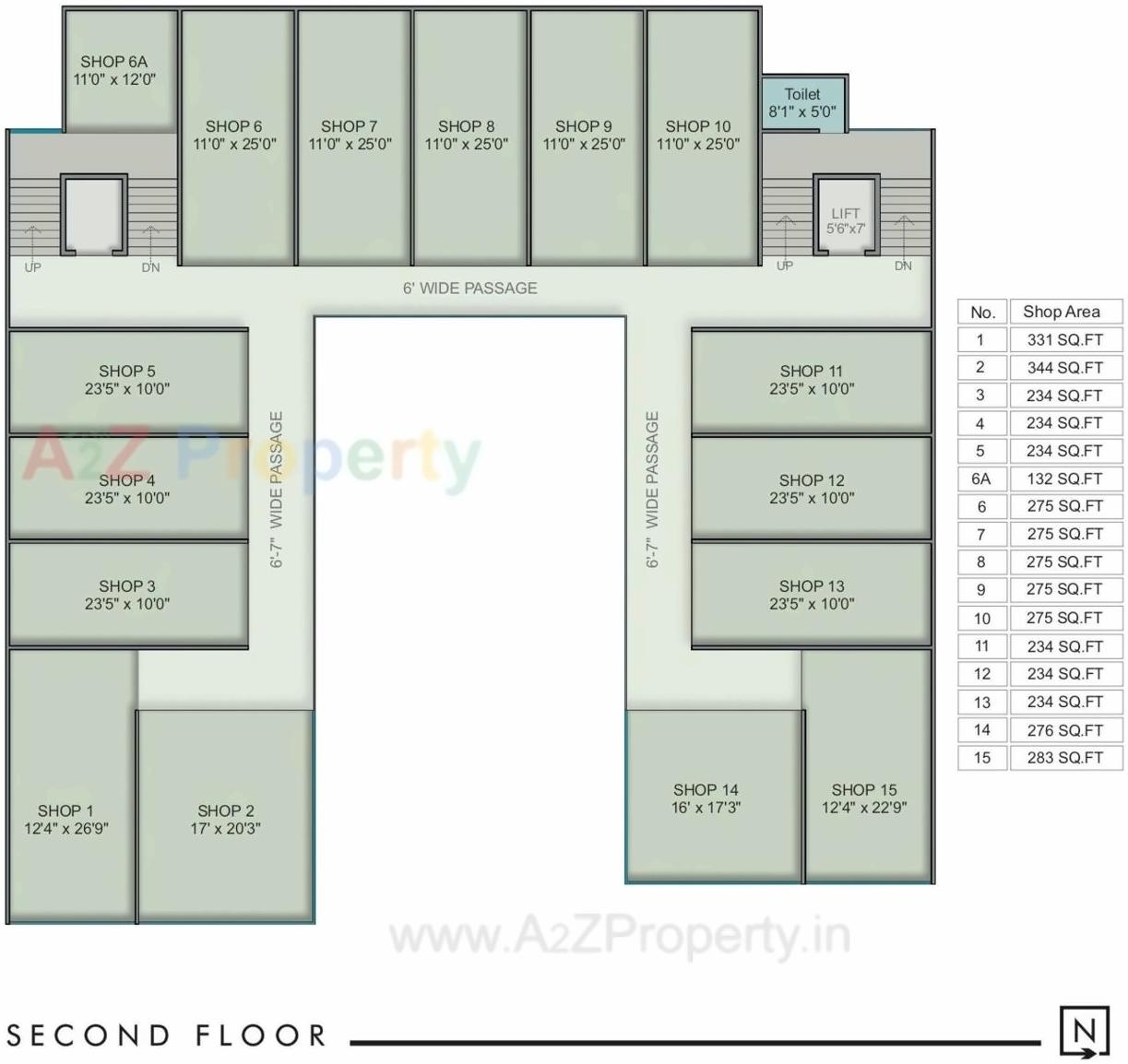 Layout of real estate project Landmark Prime located at Tandalja, Vadodara, Gujarat
