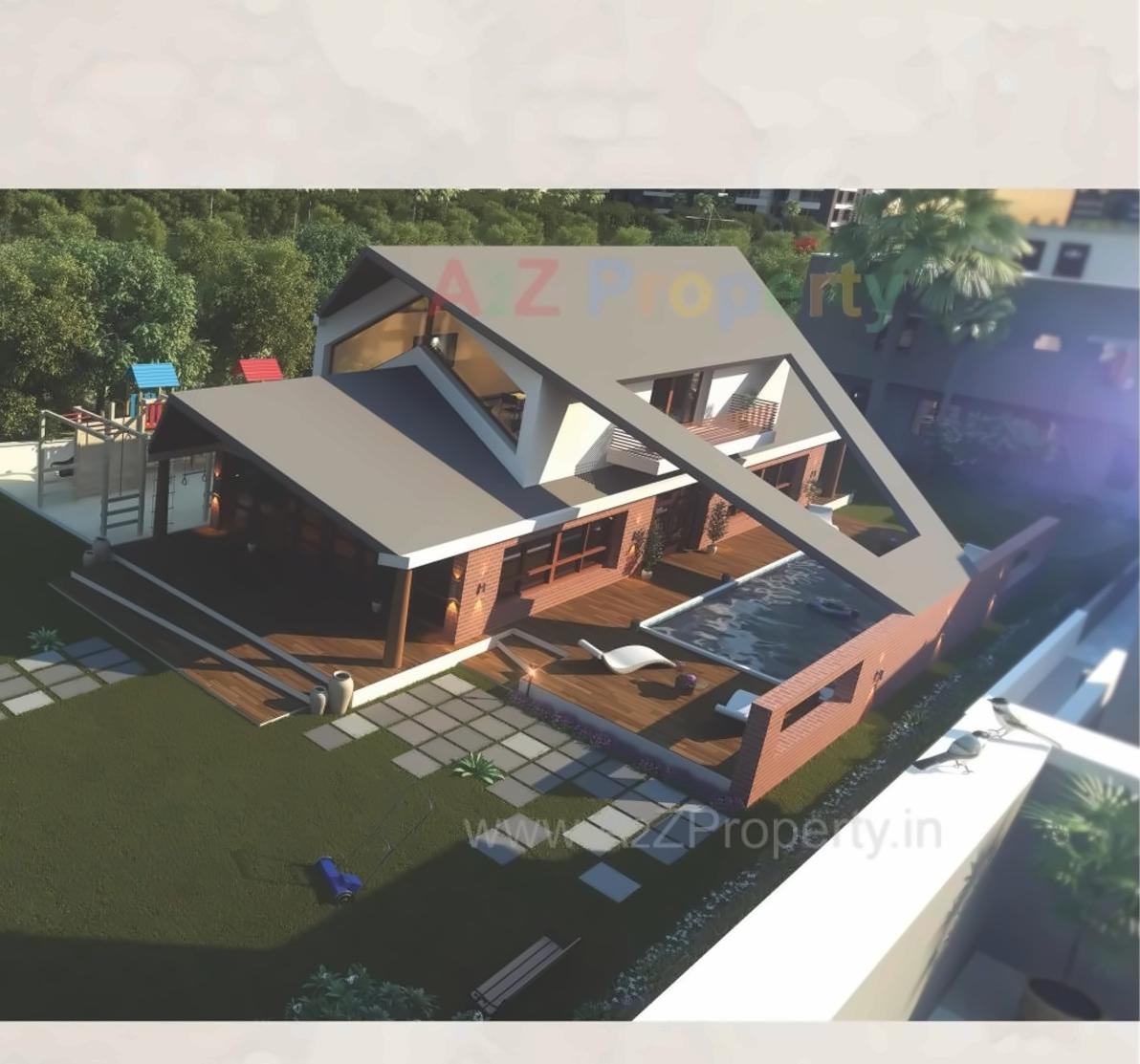 3D Elevation of real estate project Lavanya Banglows (tena   To 61, 145 To 166) located at Ankhol, Vadodara, Gujarat