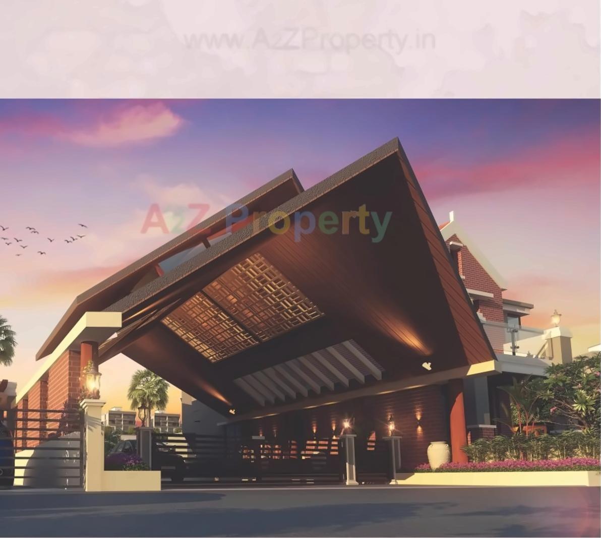 3D Elevation of real estate project Lavanya Banglows (tena   To 61, 145 To 166) located at Ankhol, Vadodara, Gujarat