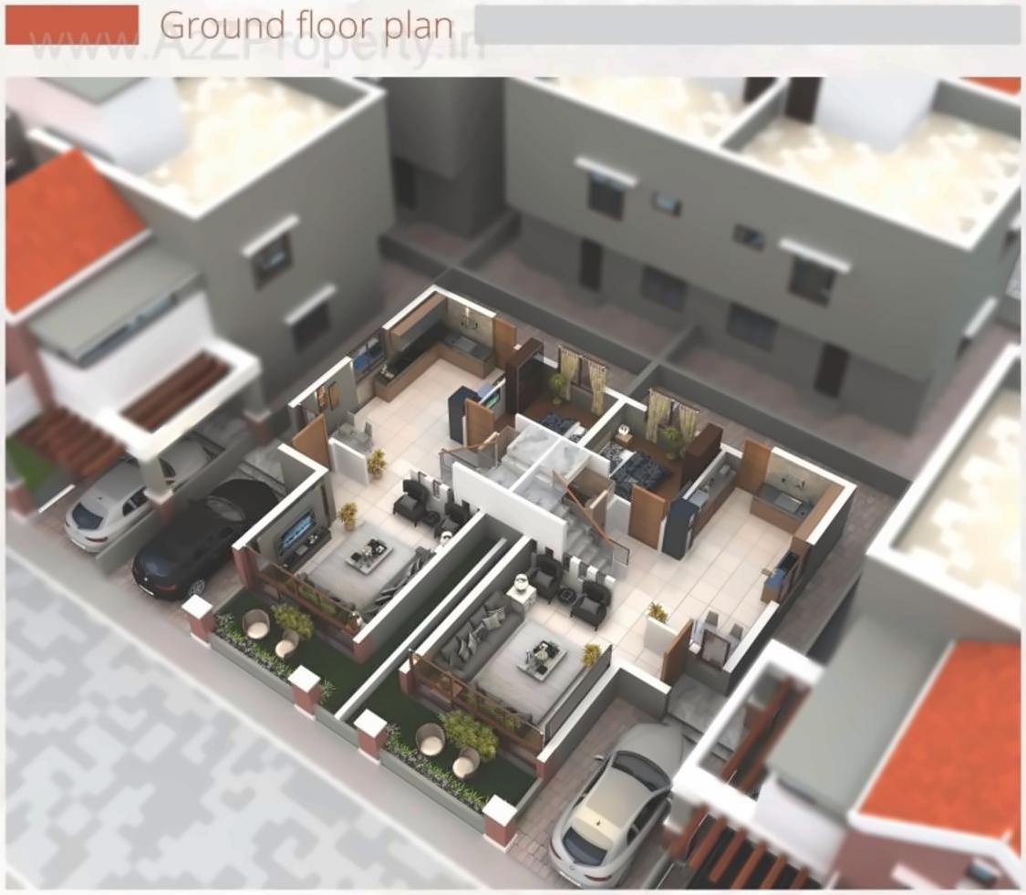 Layout of real estate project Lavanya Banglows (tena   To 61, 145 To 166) located at Ankhol, Vadodara, Gujarat