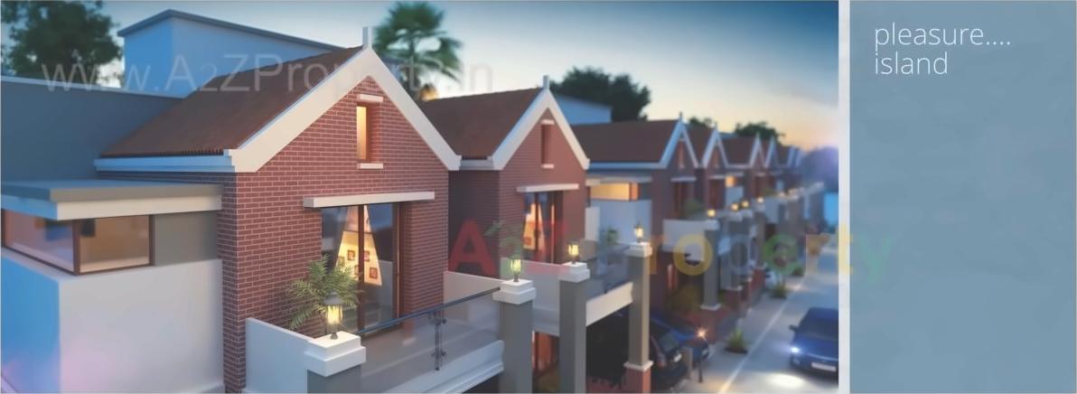 3D Elevation of real estate project Lavanya Banglows (tena   To 61, 145 To 166) located at Ankhol, Vadodara, Gujarat