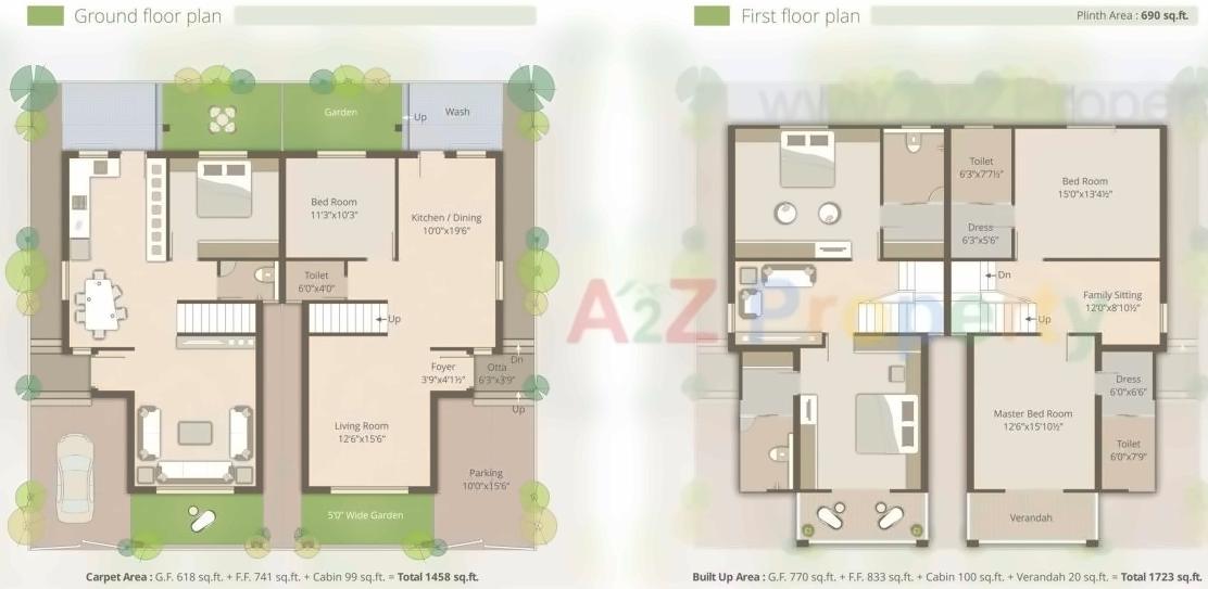 Layout of real estate project Lavanya Banglows (tena   To 61, 145 To 166) located at Ankhol, Vadodara, Gujarat