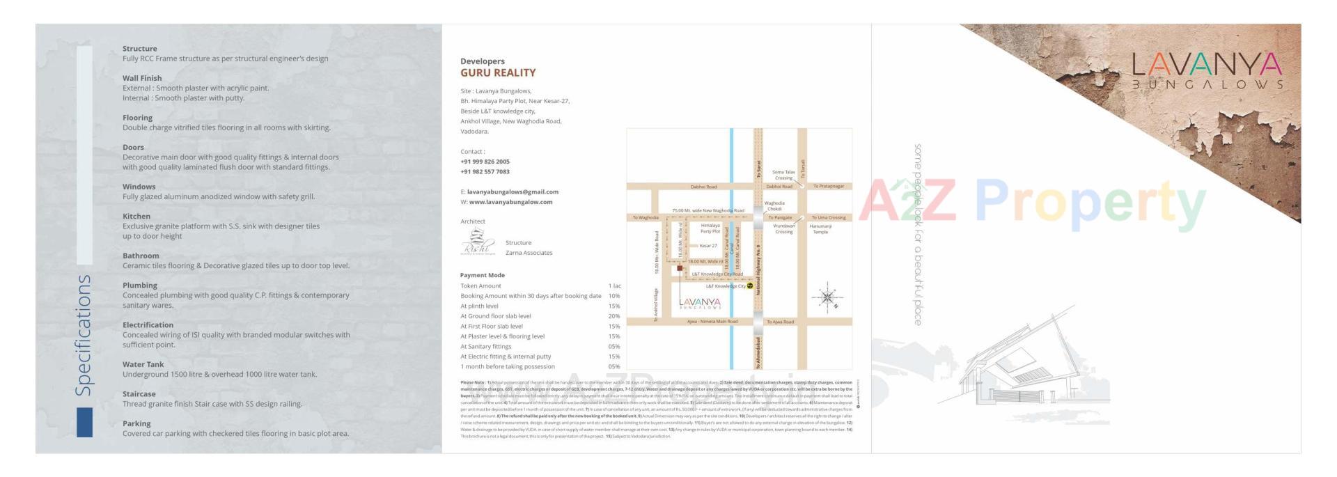  of real estate project Lavanya Bungalows ( Bungalows  62 To 144 ) located at Ankhol, Vadodara, Gujarat