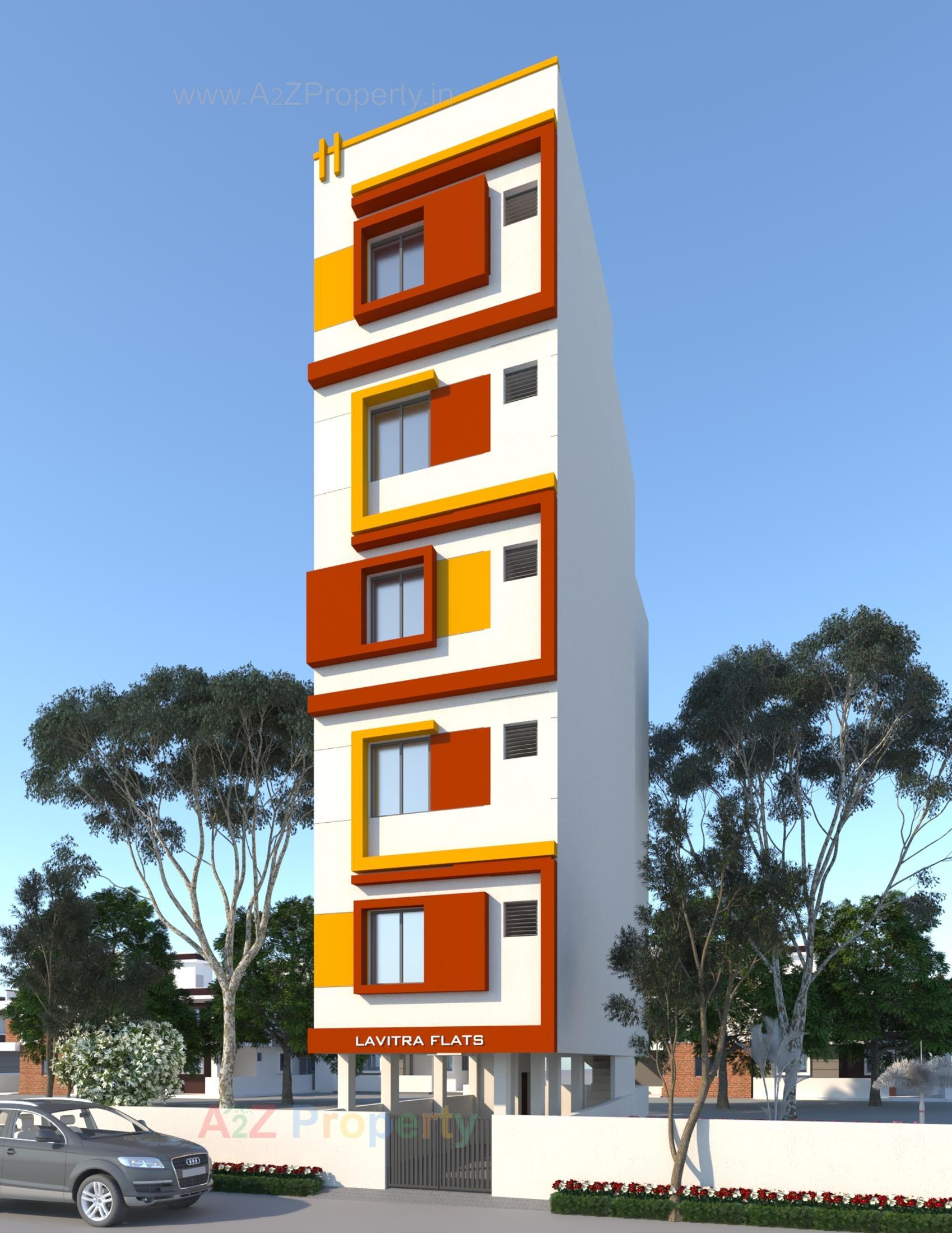 3D Elevation of real estate project Lavitra Flats located at Vadodara, Vadodara, Gujarat