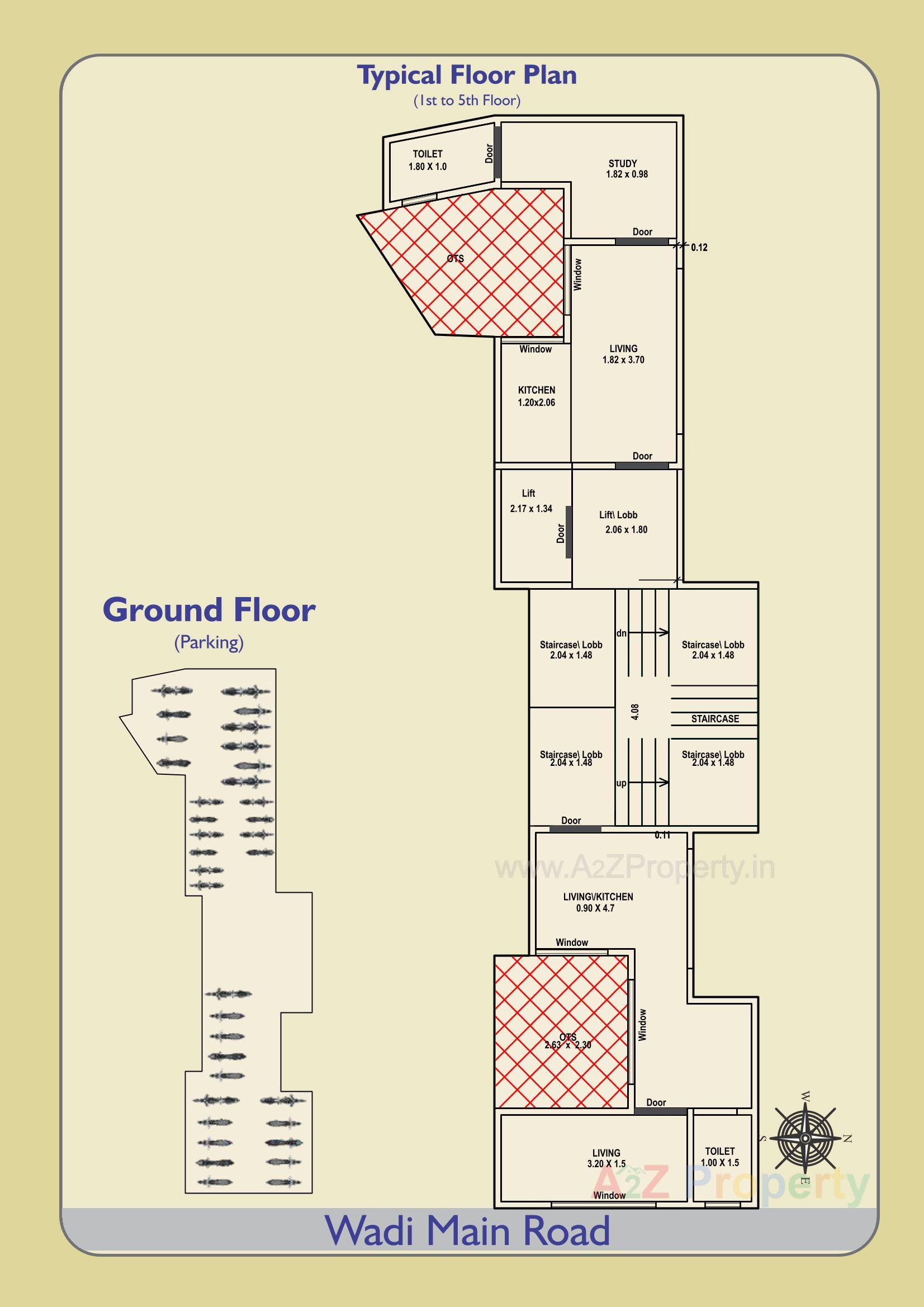 Layout of real estate project Lavitra Flats located at Vadodara, Vadodara, Gujarat