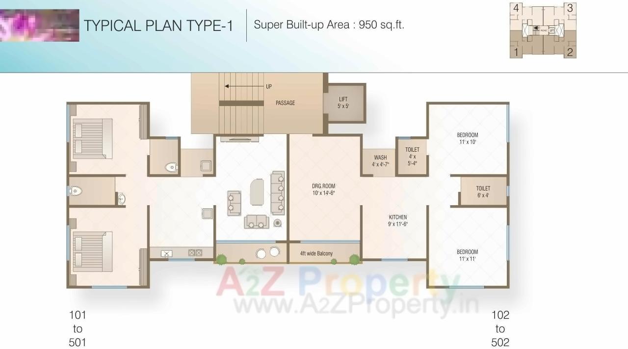Layout of real estate project Laxmi Villa located at Jambuva, Vadodara, Gujarat