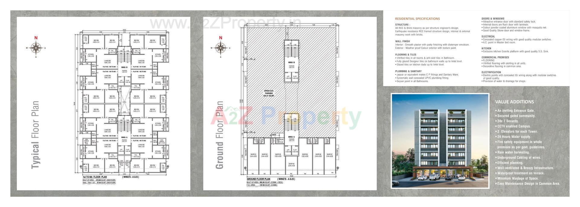 Layout of real estate project Laxminarayan Residency located at Atladara, Vadodara, Gujarat