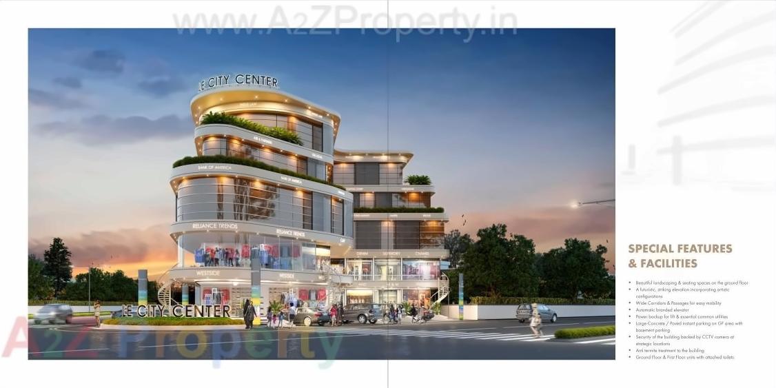 3D Elevation of real estate project Le City Centre located at Akota, Vadodara, Gujarat