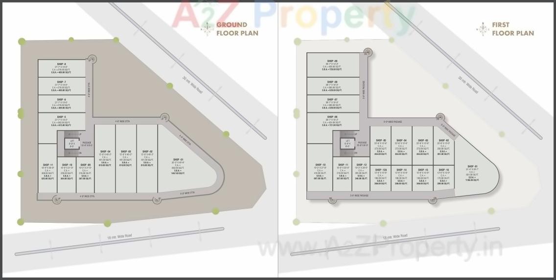 Layout of real estate project Le City Centre located at Akota, Vadodara, Gujarat