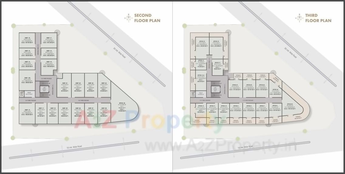 Layout of real estate project Le City Centre located at Akota, Vadodara, Gujarat
