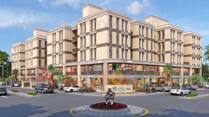 3D Elevation of real estate project Life Arena located at Sevasi, Vadodara, Gujarat