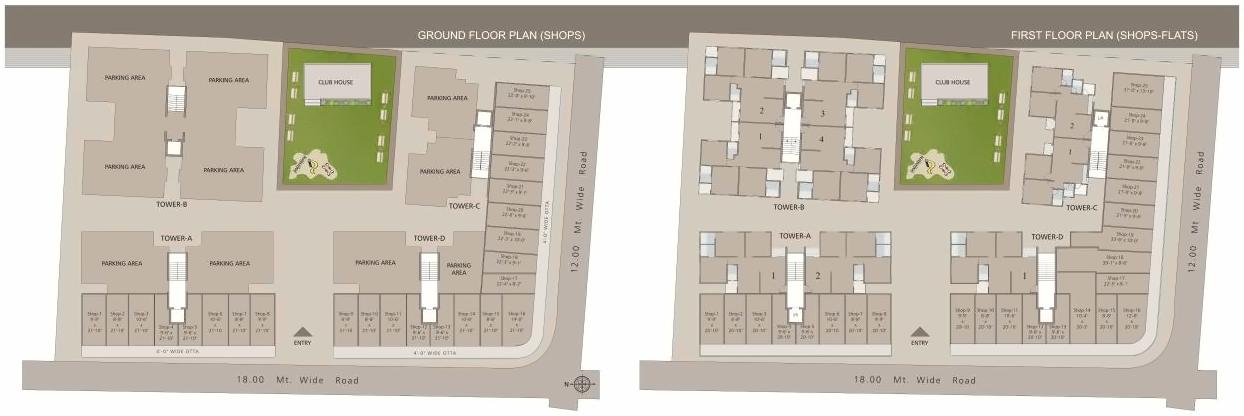 Layout of real estate project Life Arena located at Sevasi, Vadodara, Gujarat