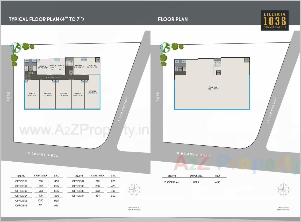 Layout of real estate project Lilleria 10 located at Sevasi, Vadodara, Gujarat