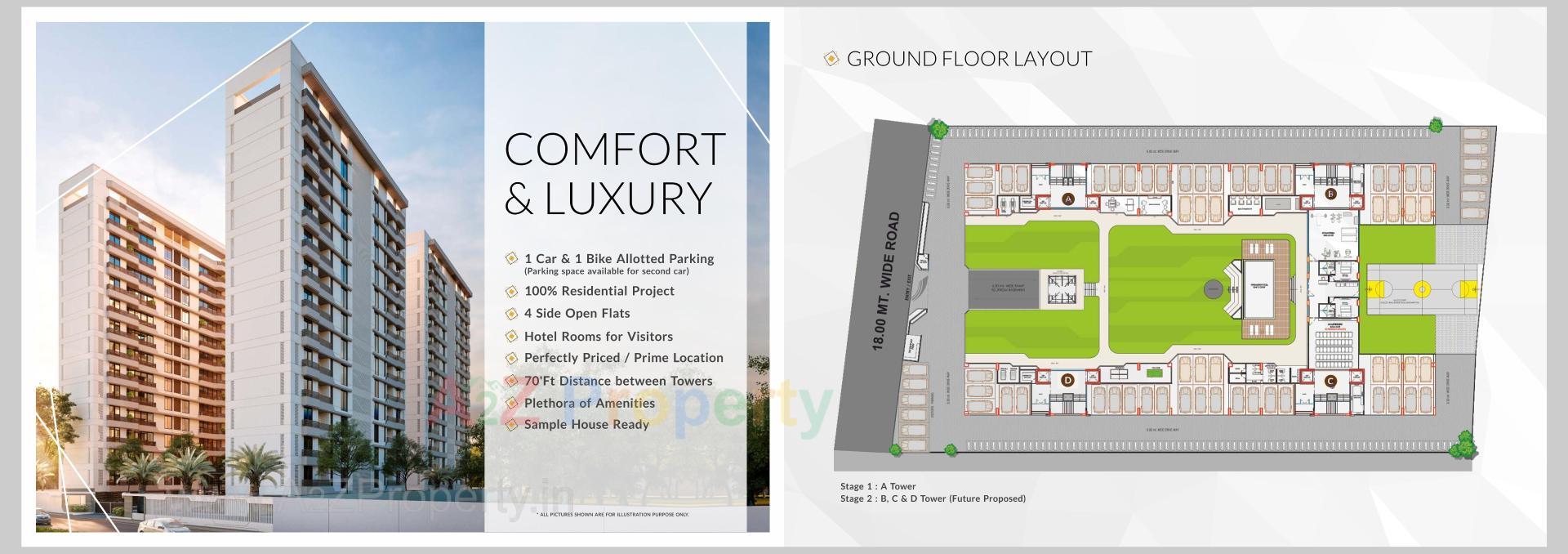Layout of real estate project Lilleria located at Vadodara, Vadodara, Gujarat