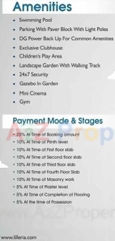 Amenities of Lilleria Aashiana