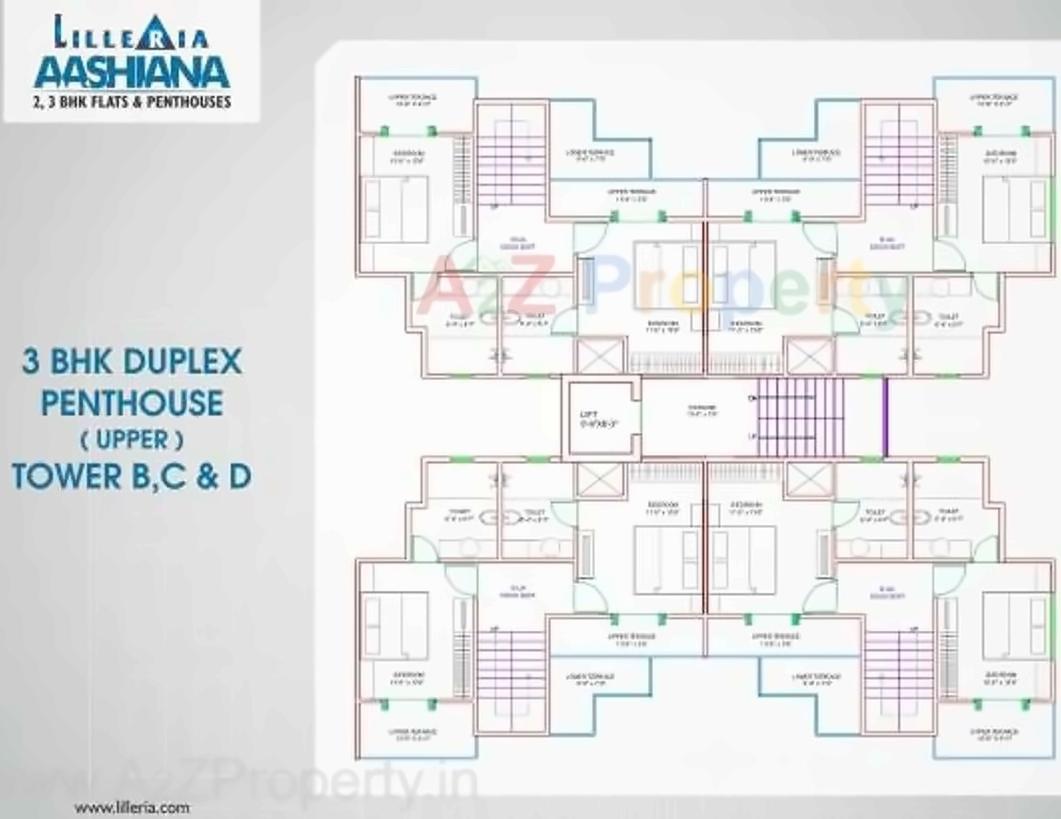 Layout of real estate project Lilleria Aashiana located at Sama, Vadodara, Gujarat