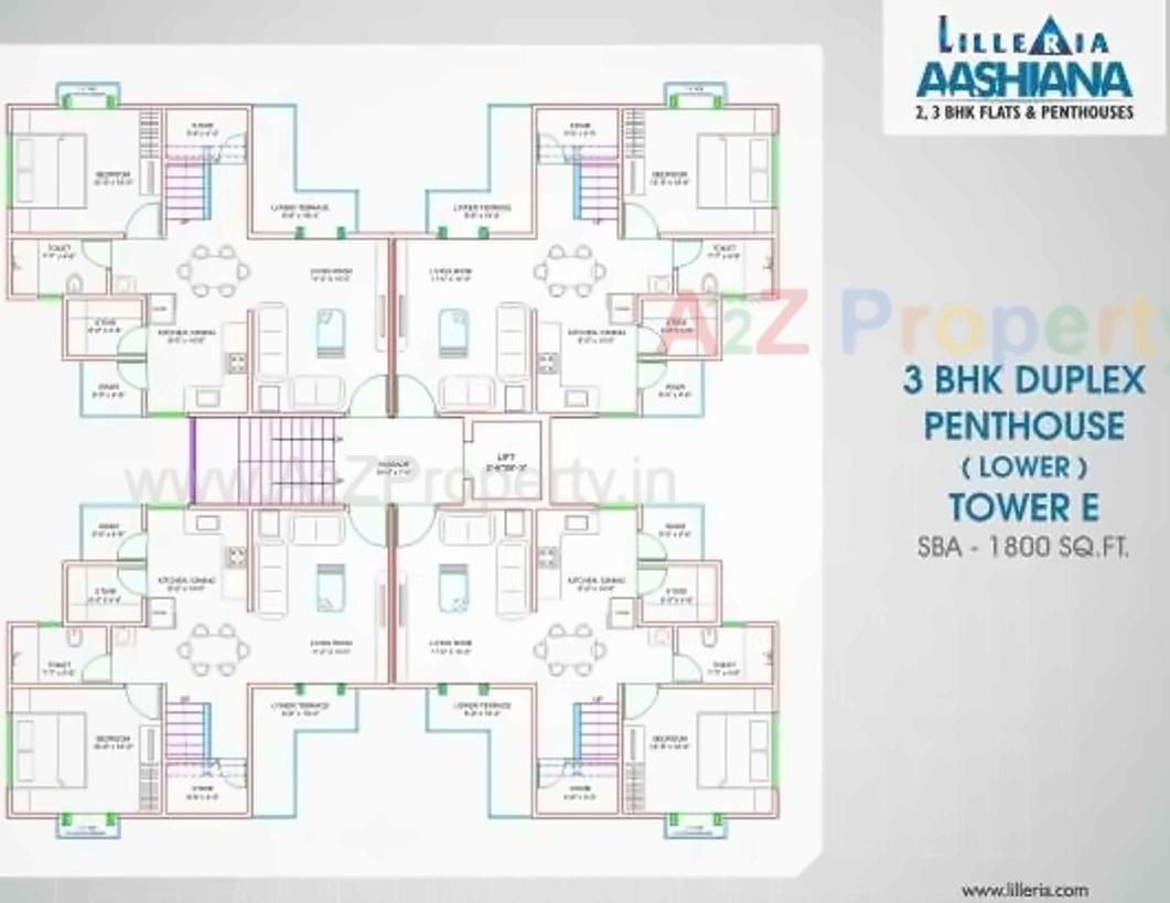 Layout of real estate project Lilleria Aashiana located at Sama, Vadodara, Gujarat