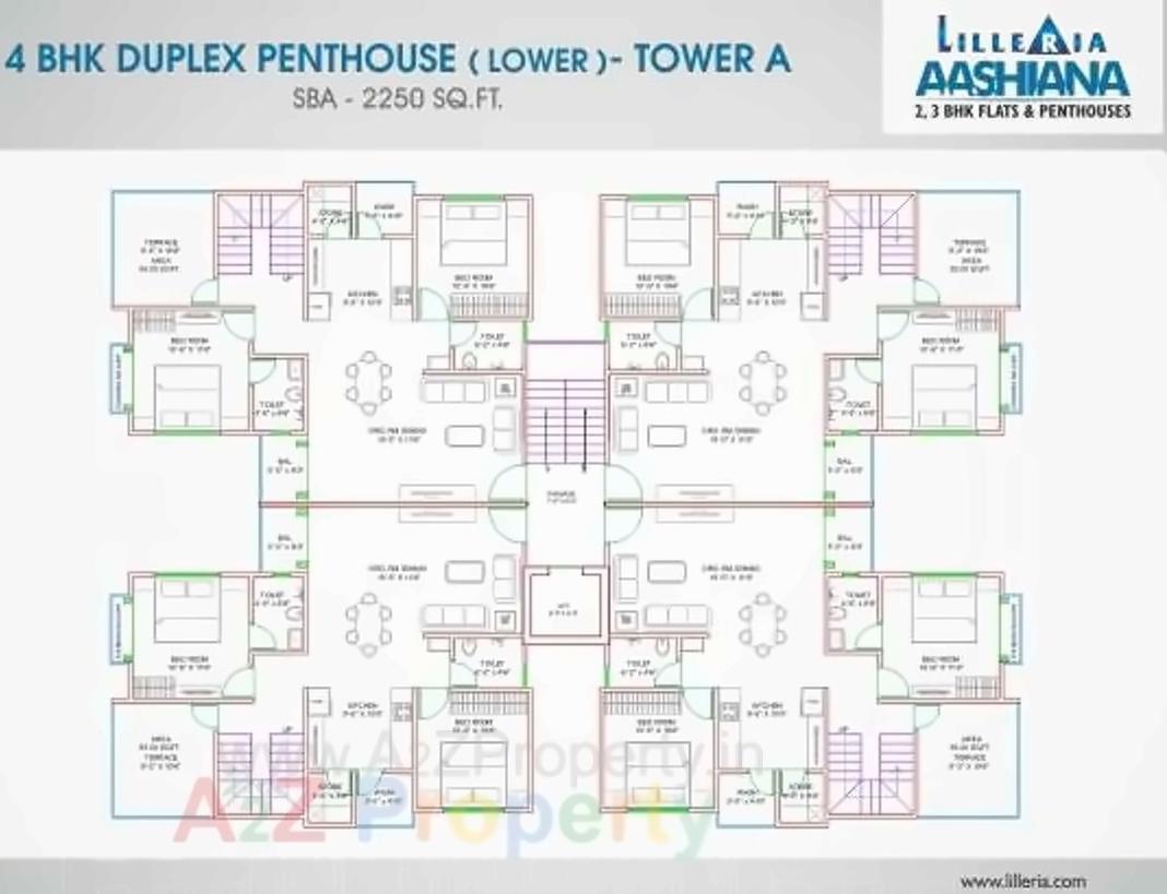 Layout of real estate project Lilleria Aashiana located at Sama, Vadodara, Gujarat
