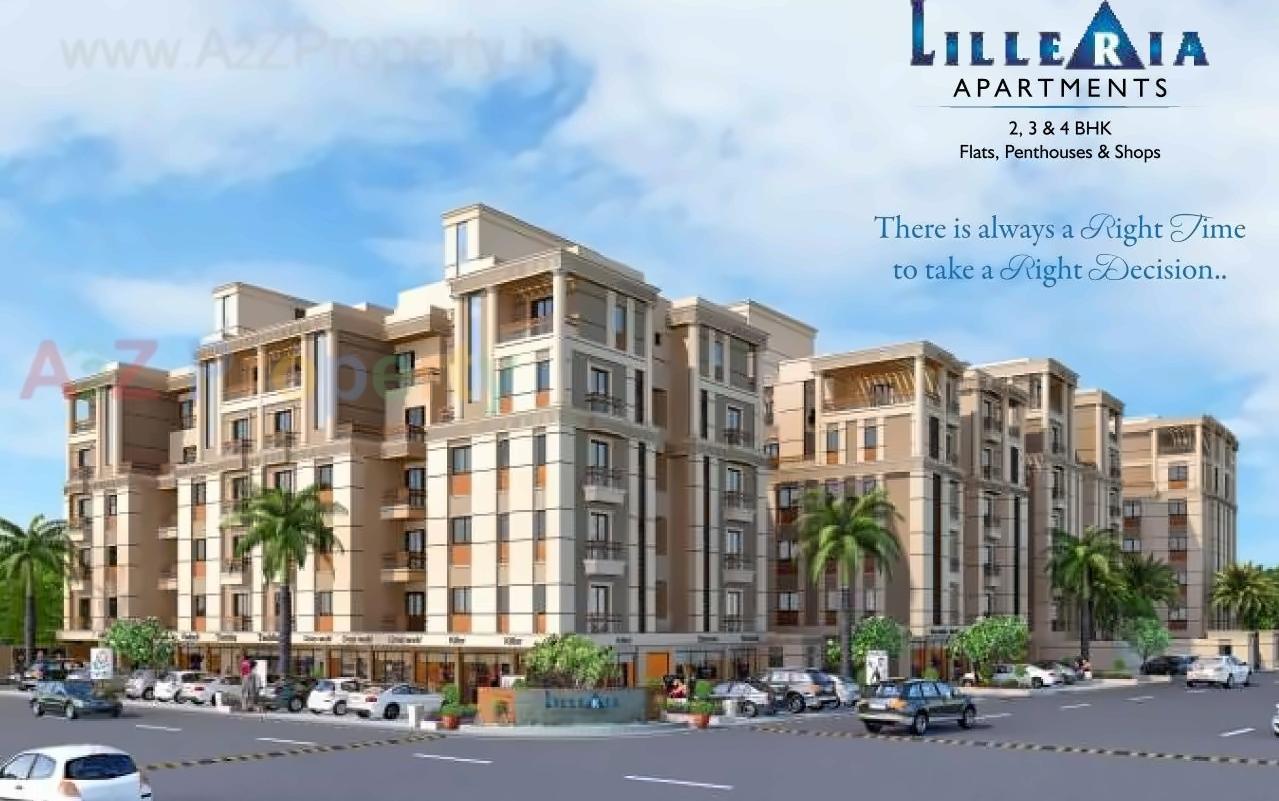 3D Elevation of real estate project Lilleria Apartments located at Sama, Vadodara, Gujarat