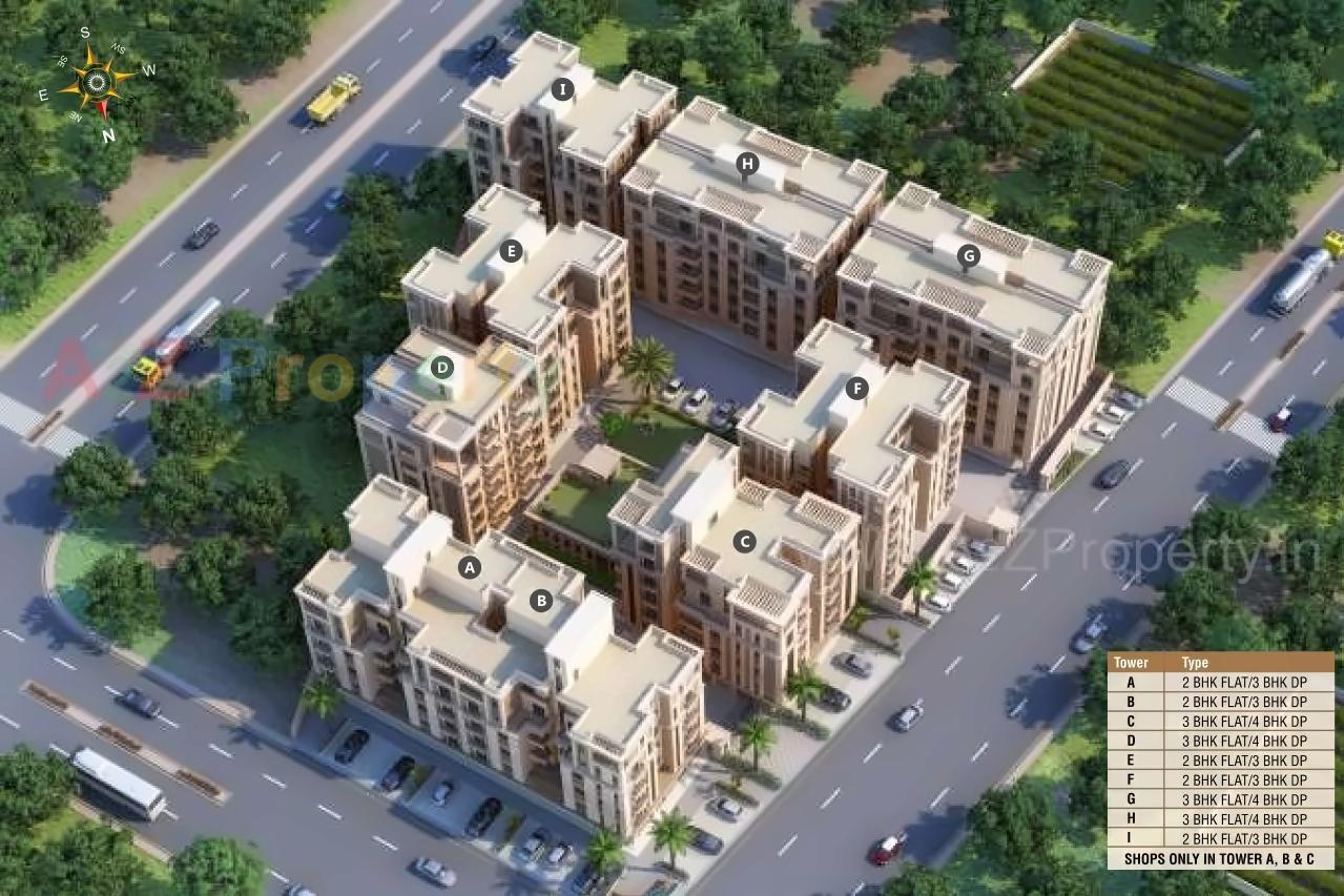 3D Elevation of real estate project Lilleria Apartments located at Sama, Vadodara, Gujarat