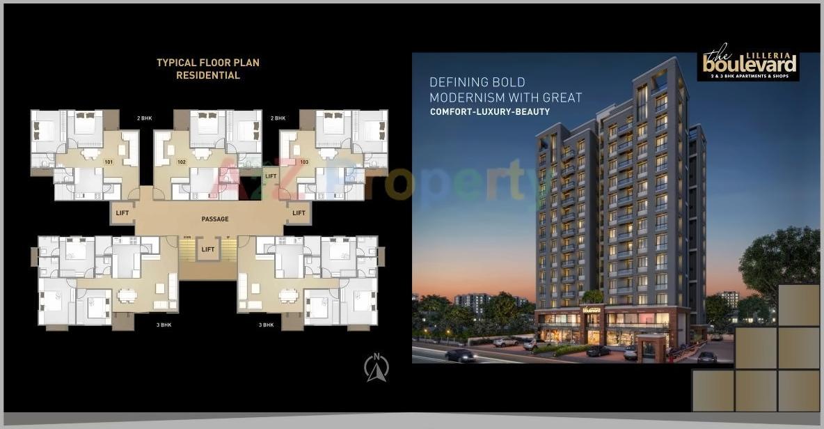 Layout of real estate project Lilleria Boulevard located at Vemali, Vadodara, Gujarat