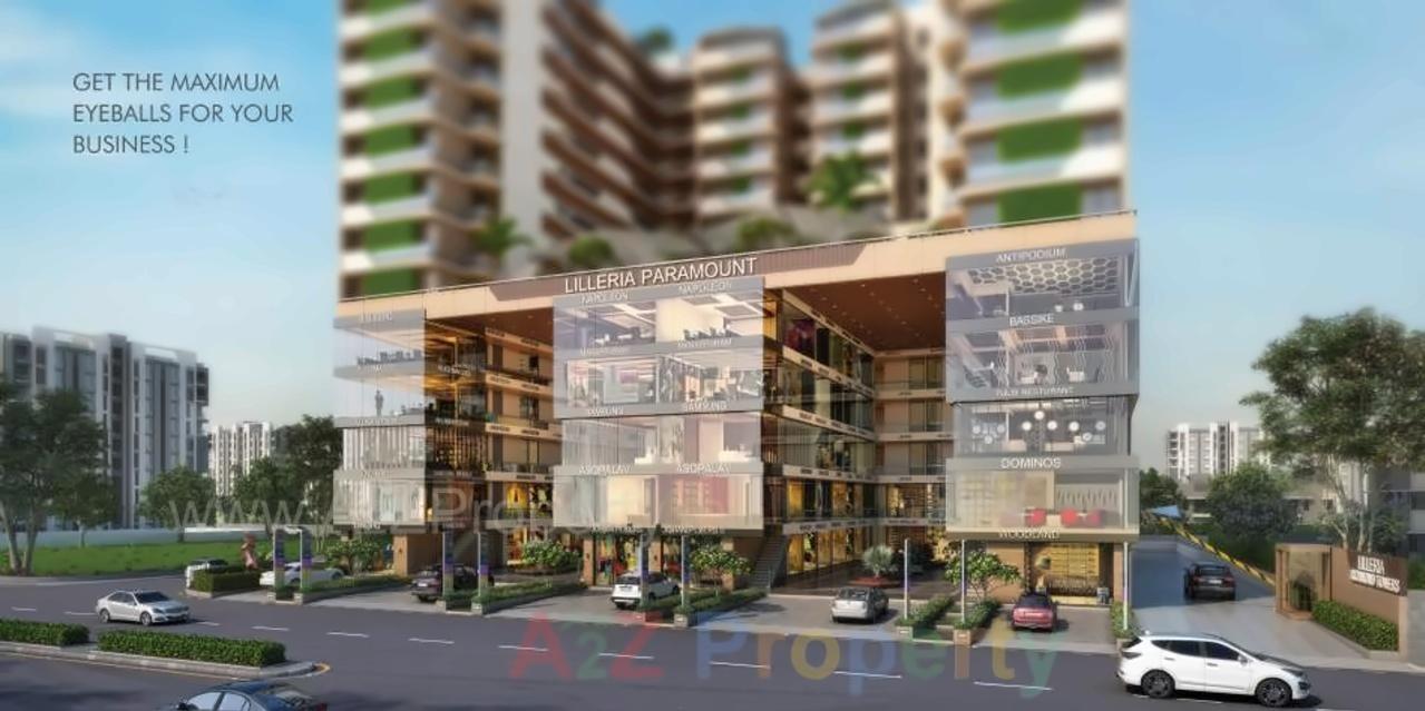 3D Elevation of real estate project Lilleria Paramount   Richmond Towers located at Manjalpur, Vadodara, Gujarat
