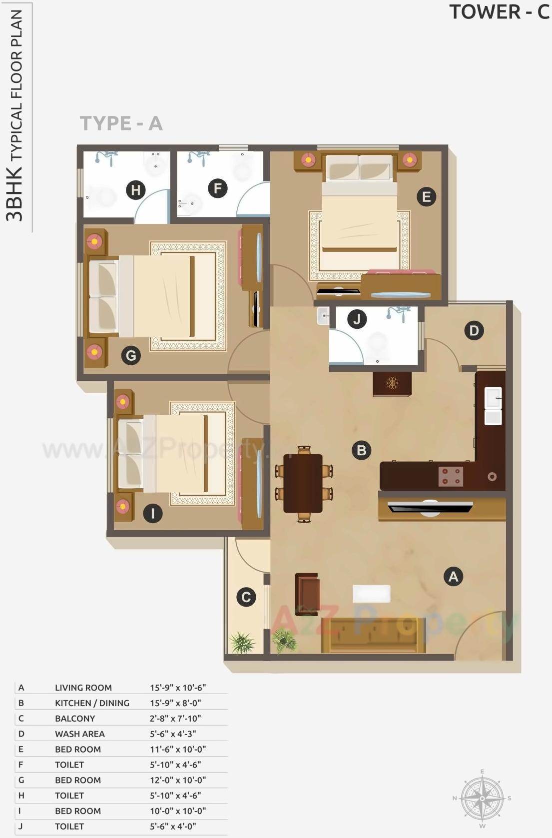 Layout of real estate project Lilleria Signature located at Gotri, Vadodara, Gujarat