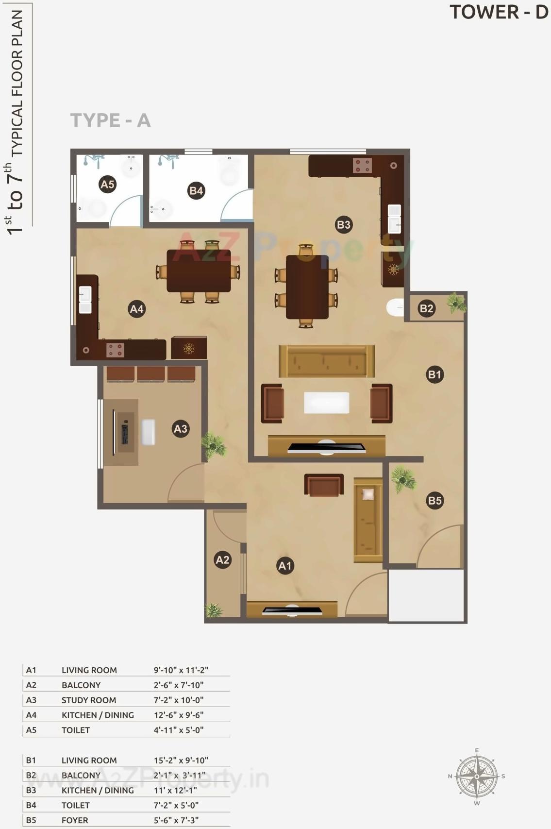 Layout of real estate project Lilleria Signature located at Gotri, Vadodara, Gujarat