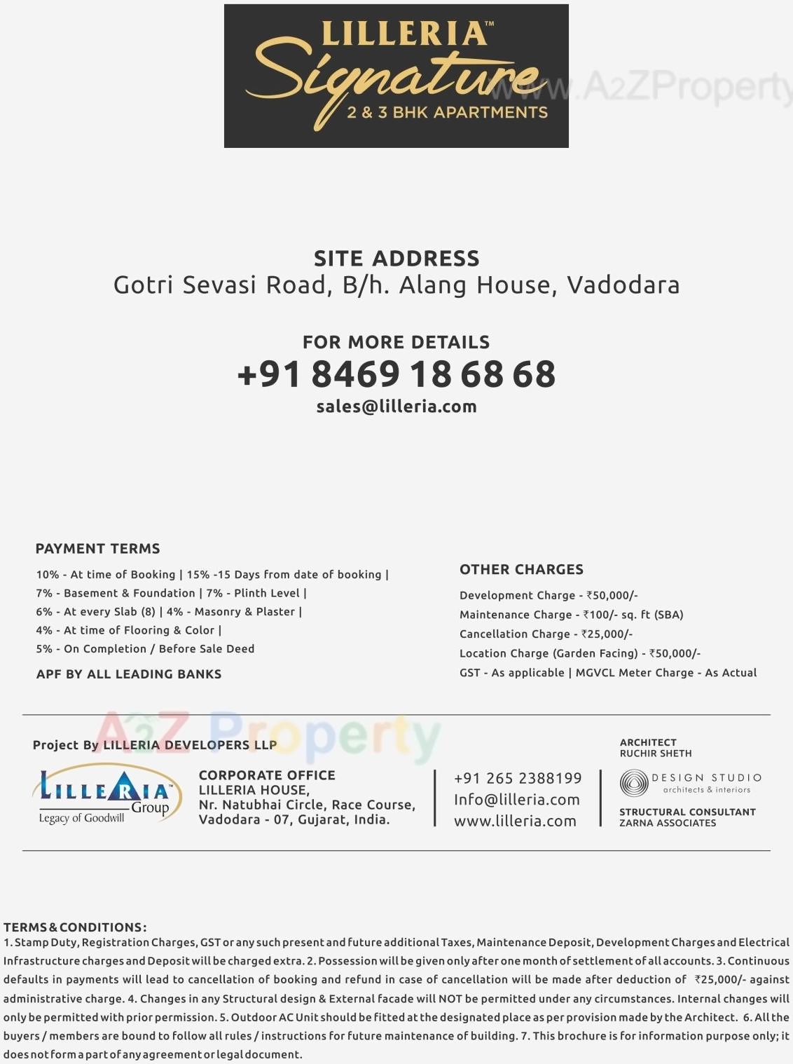  of real estate project Lilleria Signature located at Gotri, Vadodara, Gujarat