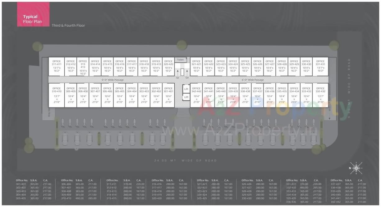 Layout of real estate project Lotus Enora located at Gotri, Vadodara, Gujarat