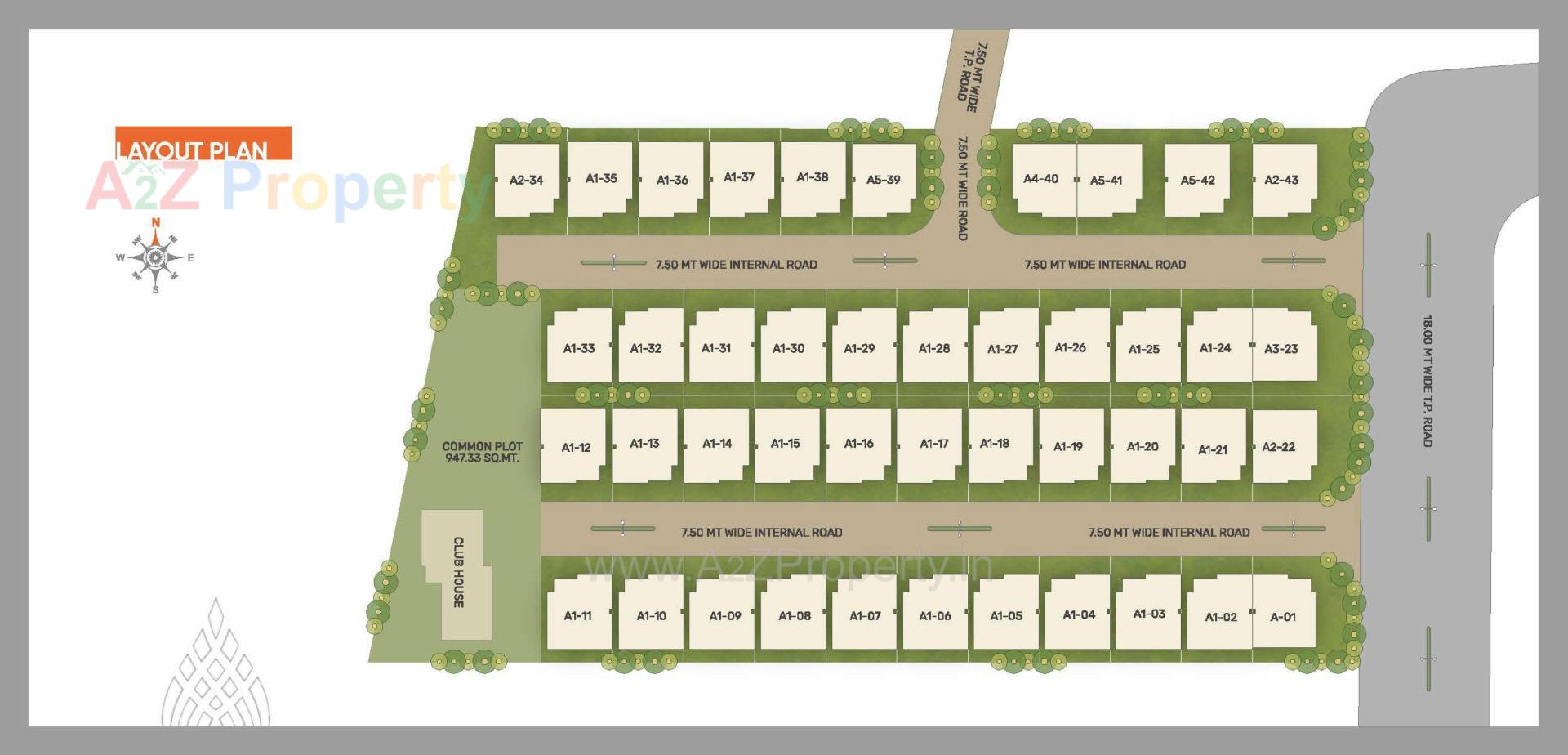 Layout of real estate project Lotus Lifestyle located at Vemali, Vadodara, Gujarat