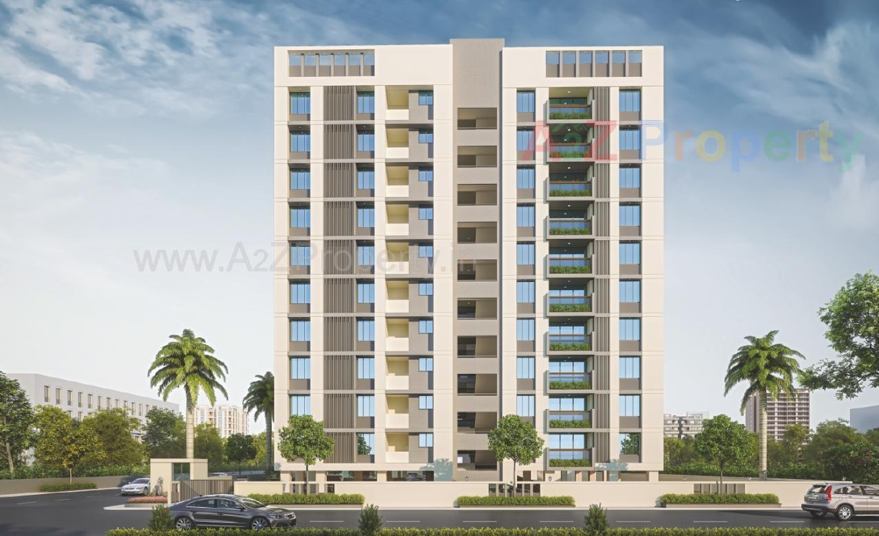 3D Elevation of real estate project Lotus White Field located at Bhayli, Vadodara, Gujarat