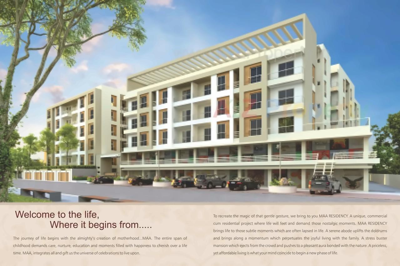 3D Elevation of real estate project Maa Residency located at Harni, Vadodara, Gujarat