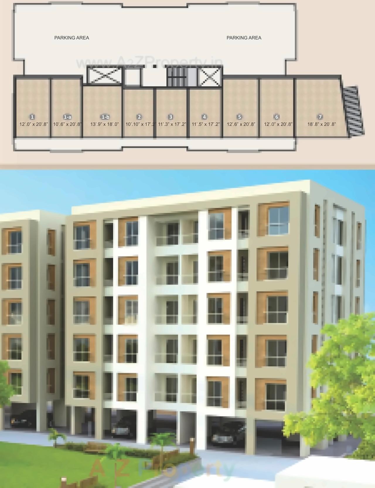 Layout of real estate project Maa Residency located at Harni, Vadodara, Gujarat