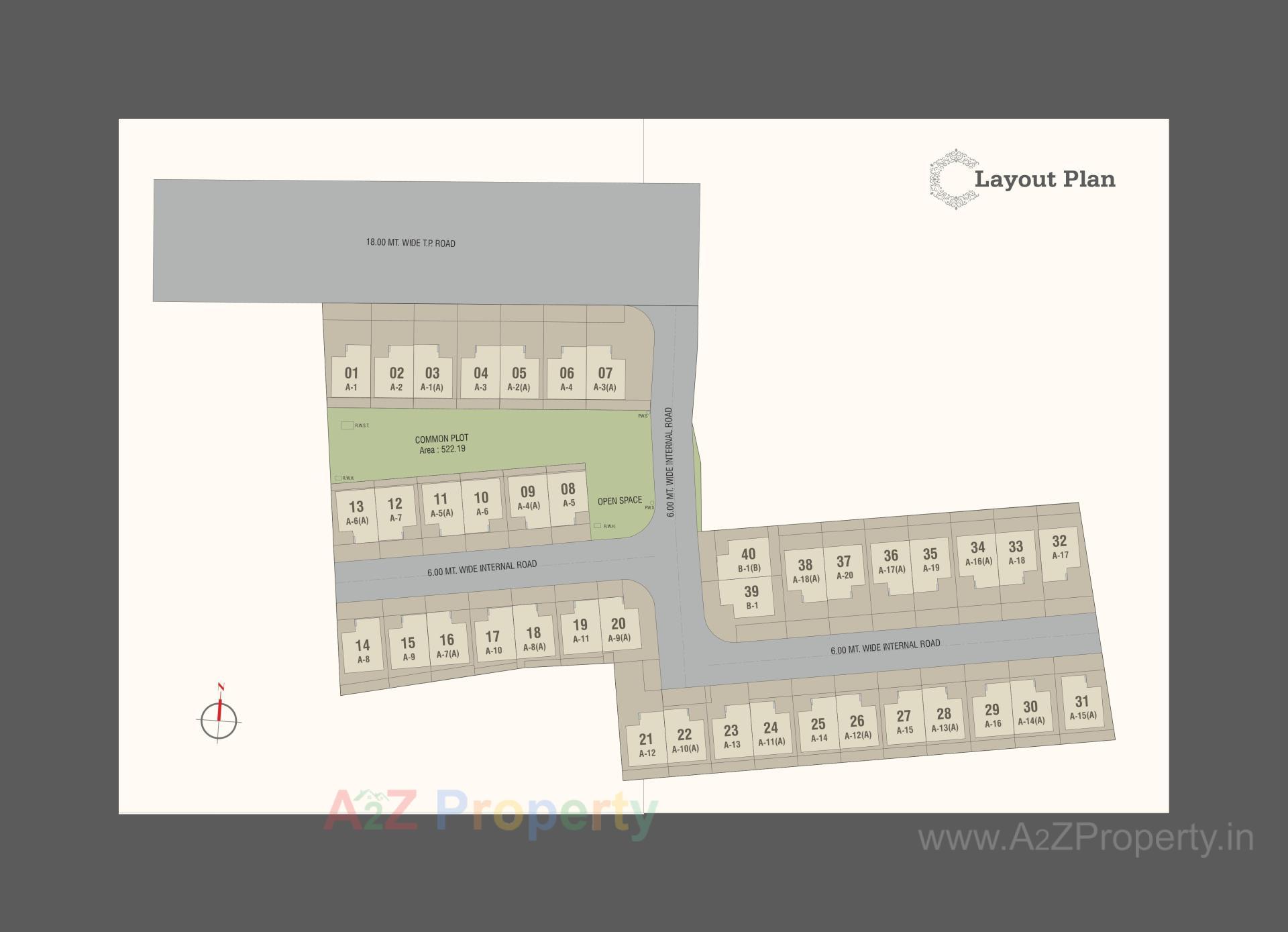 Layout of real estate project Maa Tenaments located at Chikhodra, Vadodara, Gujarat