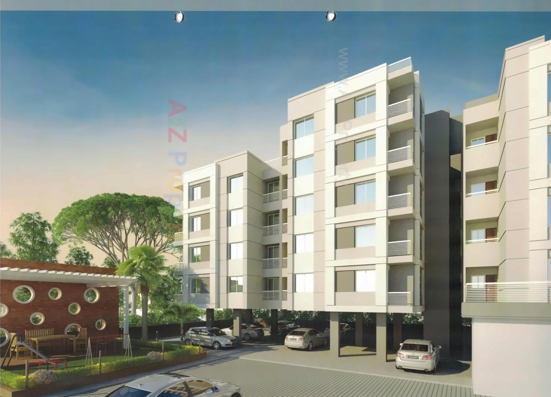 3D Elevation of real estate project Maadhav Elite located at Bhayli, Vadodara, Gujarat
